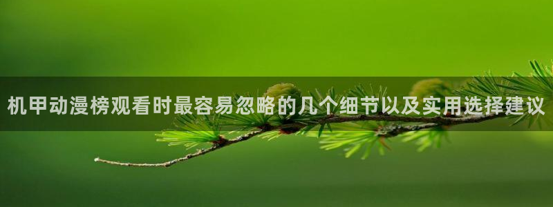 虫虫漫画阅读网：机甲动漫榜观看时最容易忽略的几个细节以及实用选择建议配图