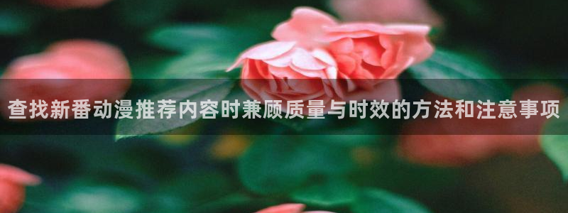 虫虫漫画更新:查找新番动漫推荐内容时兼顾质量与时效的方法和注意事项配图