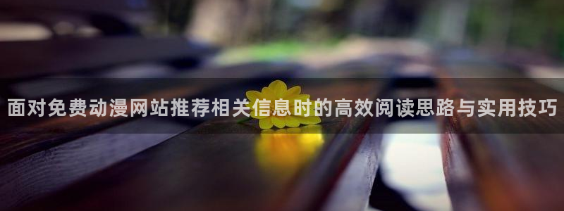 虫虫漫画更新最快:面对免费动漫网站推荐相关信息时的高效阅读思路与实用技巧配图